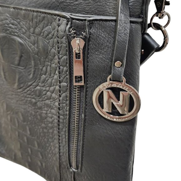 Peter Nygard Women's Leather Black Shoulder Bag - Picture 12 of 13